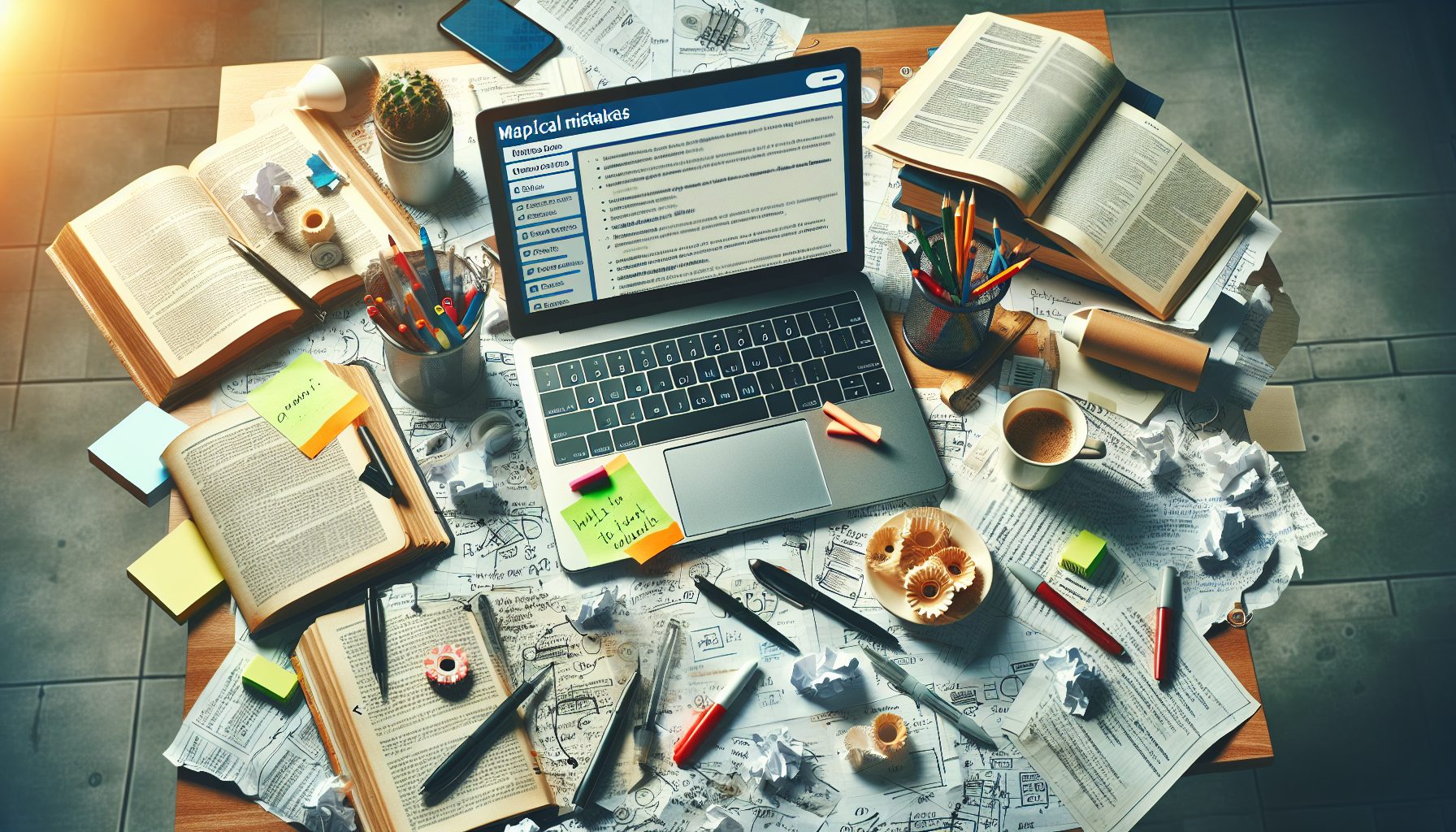 Типичные ошибки при подготовке